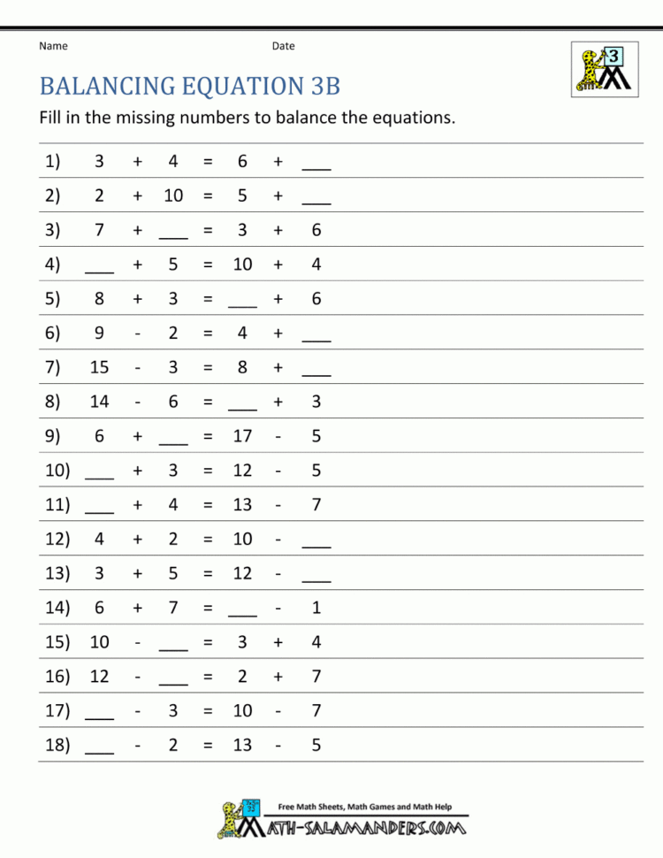 Balancing Math Equations