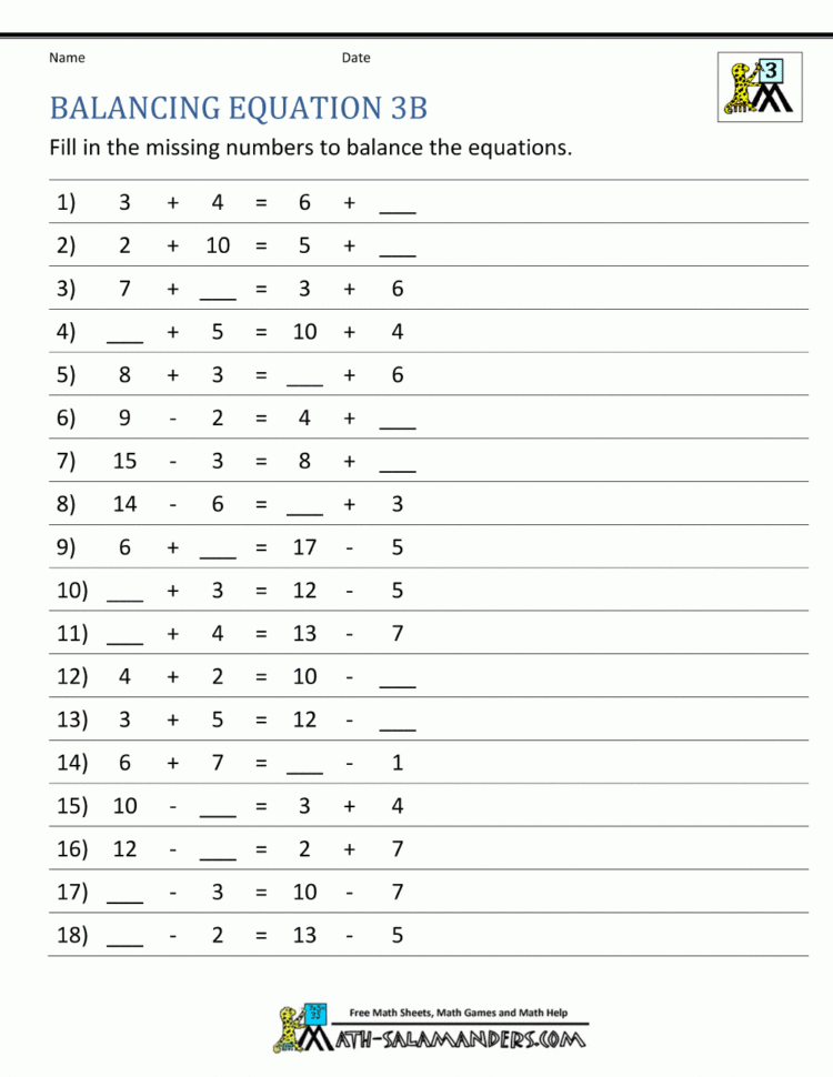 Balancing Math Equations