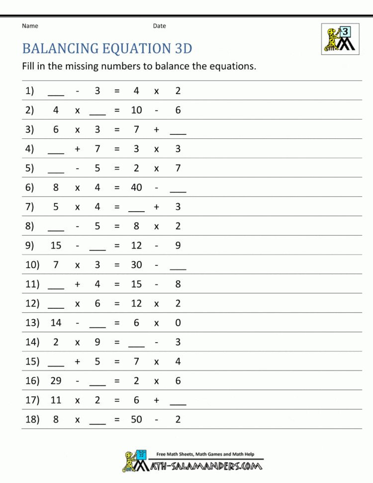 Balancing Math Equations