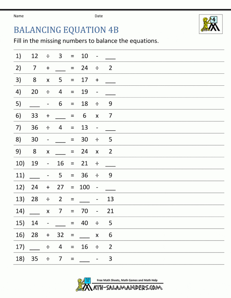 Balancing Math Equations