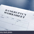 Bankruptcy Worksheet Form Or Document Showing Business