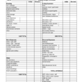 Basic Budget Spreadsheet Monthly S Simple Household