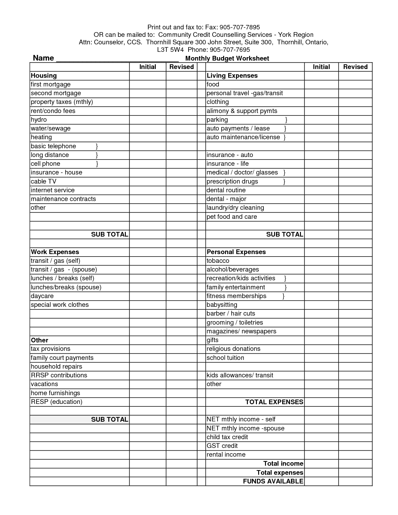 Basic Budget Spreadsheet Monthly S Simple Household