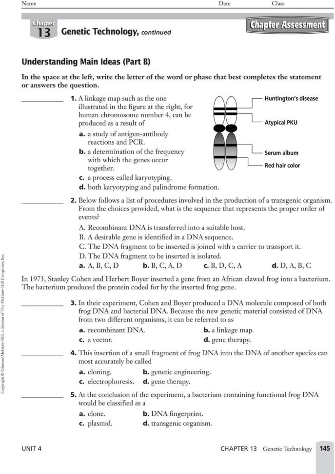 Basic Concepts Recombinant Dna Use With Chapter 13 Section Pdf — Db ...