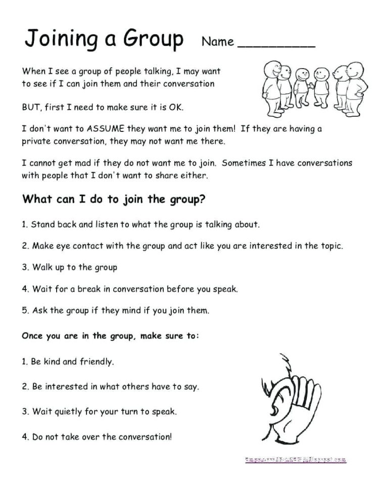 Basic Conversation Skills Worksheets – Elasticprintco