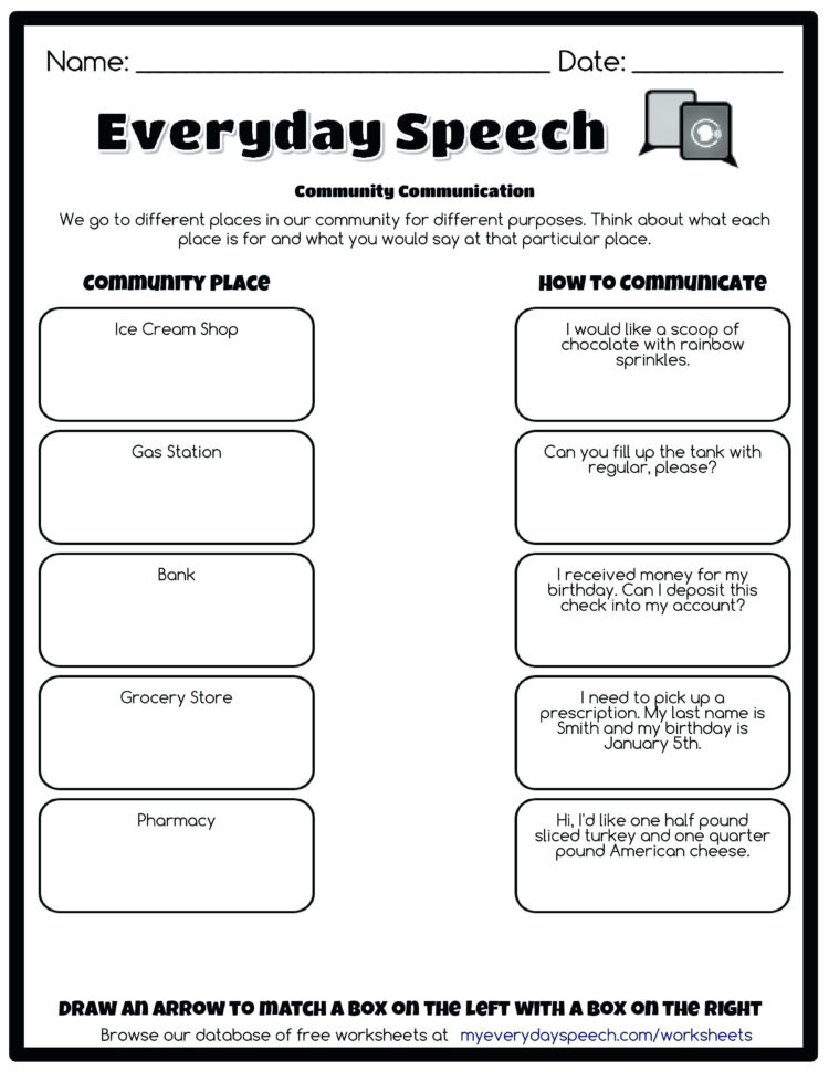 Basic Conversation Skills Worksheets – Elasticprintco