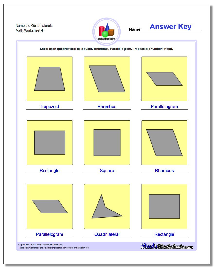 Free Printable Geometry Worksheets 3rd Grade Math Printable 