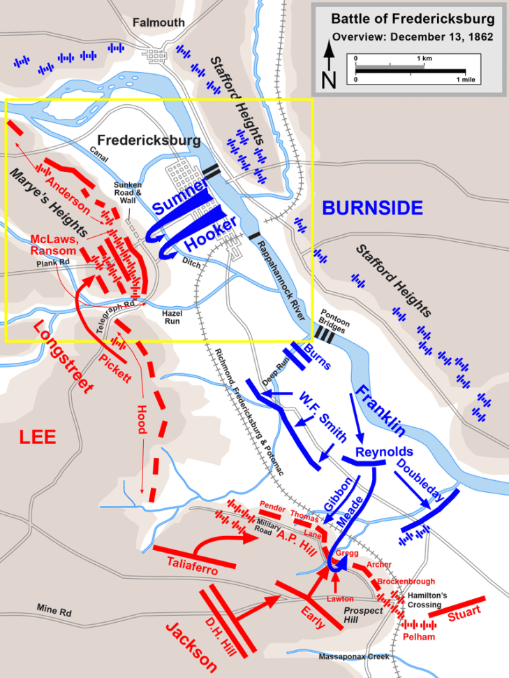 Battle Of Fredericksburg December 1113 1862  History