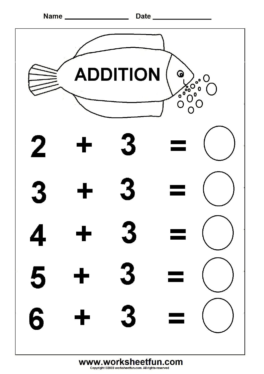 Beginner Addition 6 Kindergarten Addition Worksheets Db excel