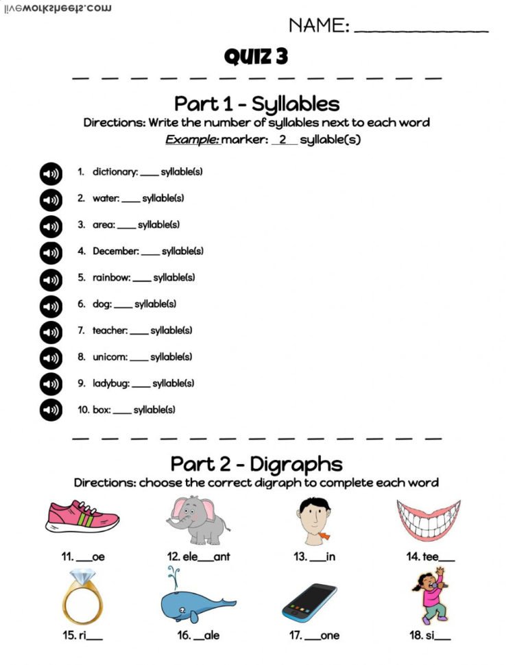 Beginning English Quiz 3  Interactive Worksheet