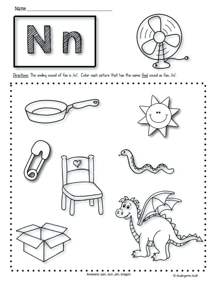 ending sounds worksheets for kindergarten db excelcom