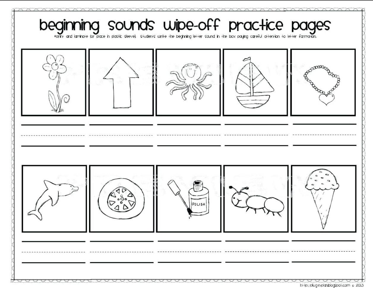 Beginning Phonics Worksheets – Oneupcolorco