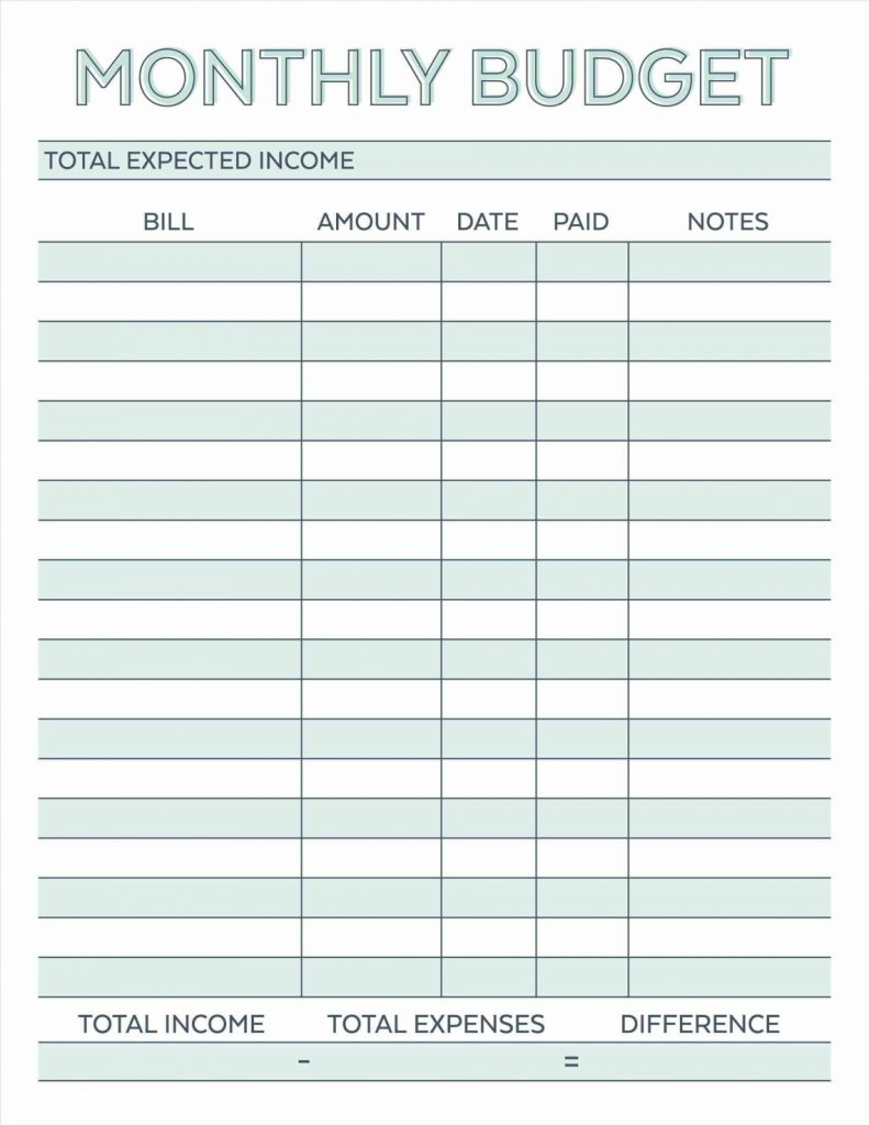 Best Free Home Budget Spreadsheet Worksheet Excel Planner