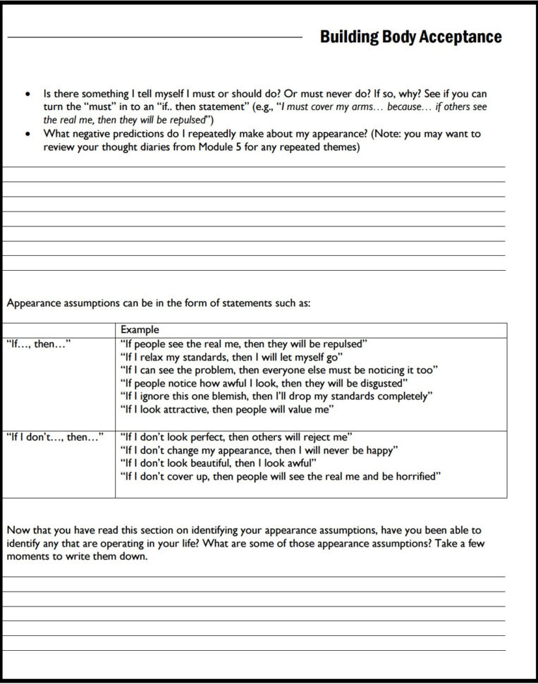Between Sessions Mental Health Worksheets For Adults