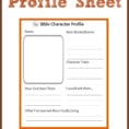 Bible Character Profile Sheet