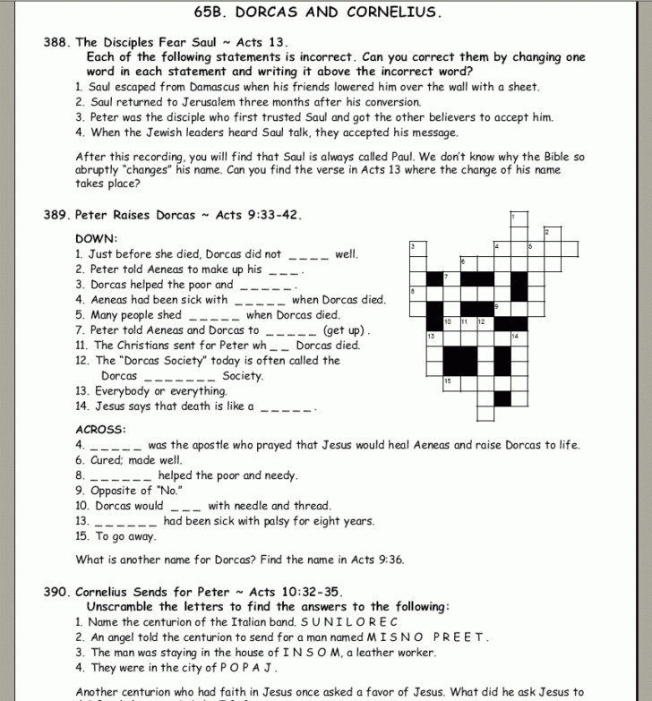 Books Of The Bible Worksheets