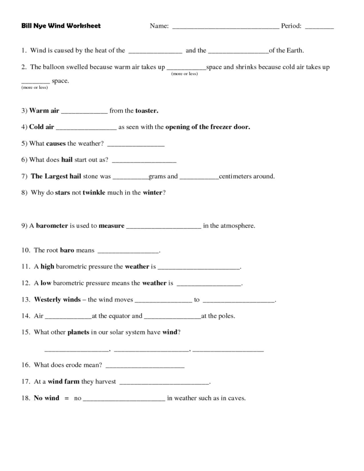 Bill Nye Plants Worksheet Answers