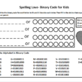 Binary Code For Kids Worksheet Spelling Love  Jdaniel4S Mom