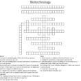 Biotechnology Crossword  Word