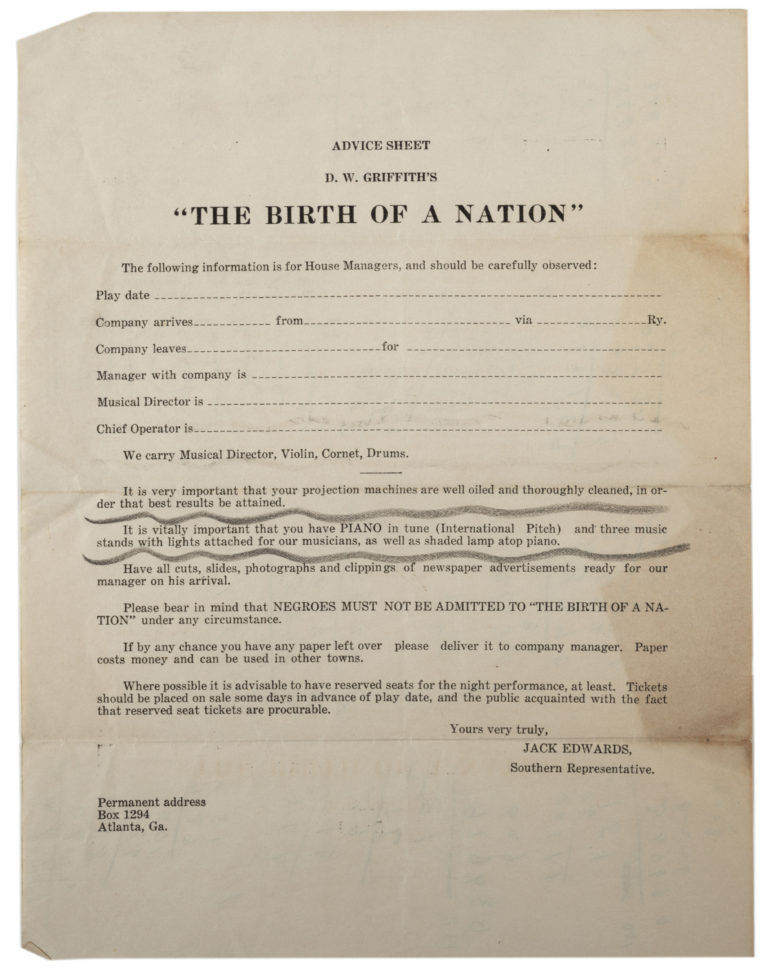 Birth Of A Nation 1915  Gilder Lehrman Institute Of