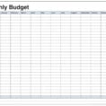 Blank Monthly Budget E Pdf Es  Spreadsheet Xls