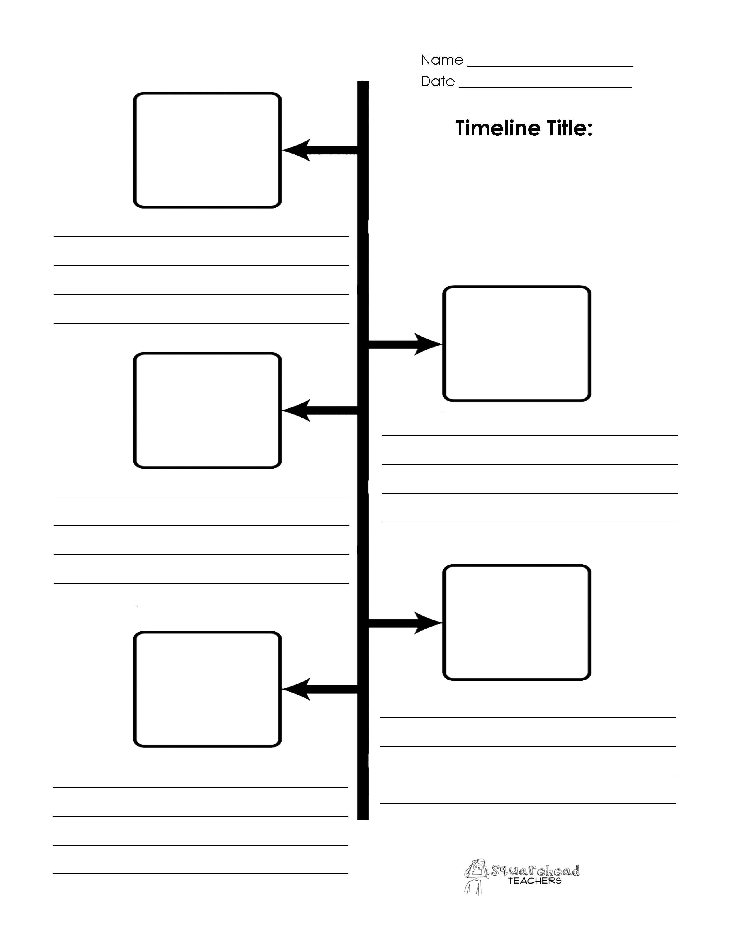 Blank Timeline Printables  Squarehead Teachers