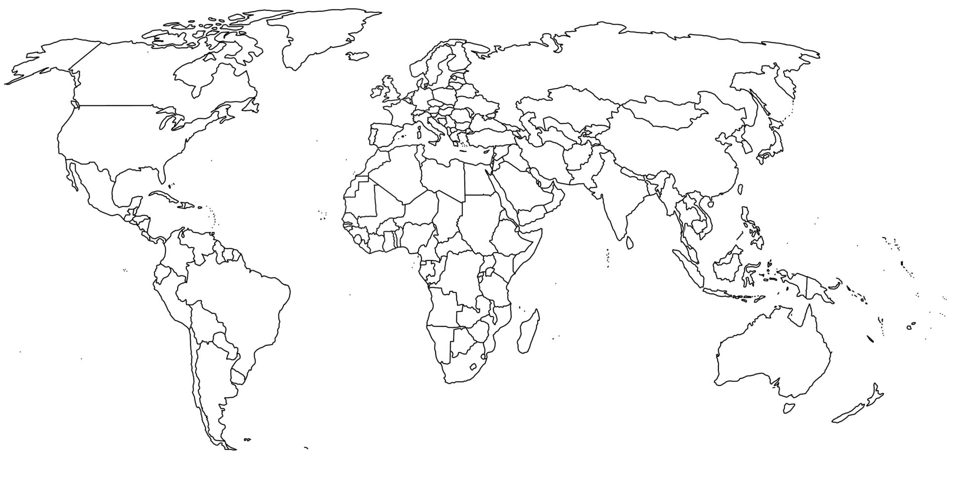 Blank World Map Byu As Unlabeled Pdf New Outline Transparent