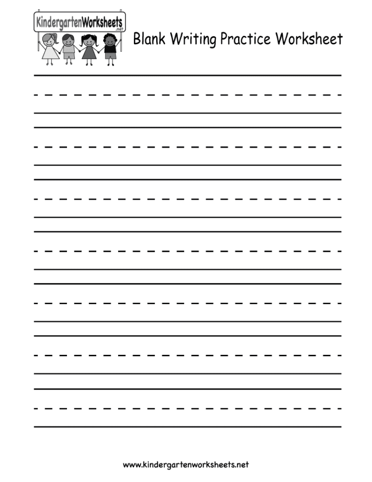 Blank Writing Practice Worksheet  Free Kindergarten English Blank Writing Practice Worksheet  Free Kindergarten English