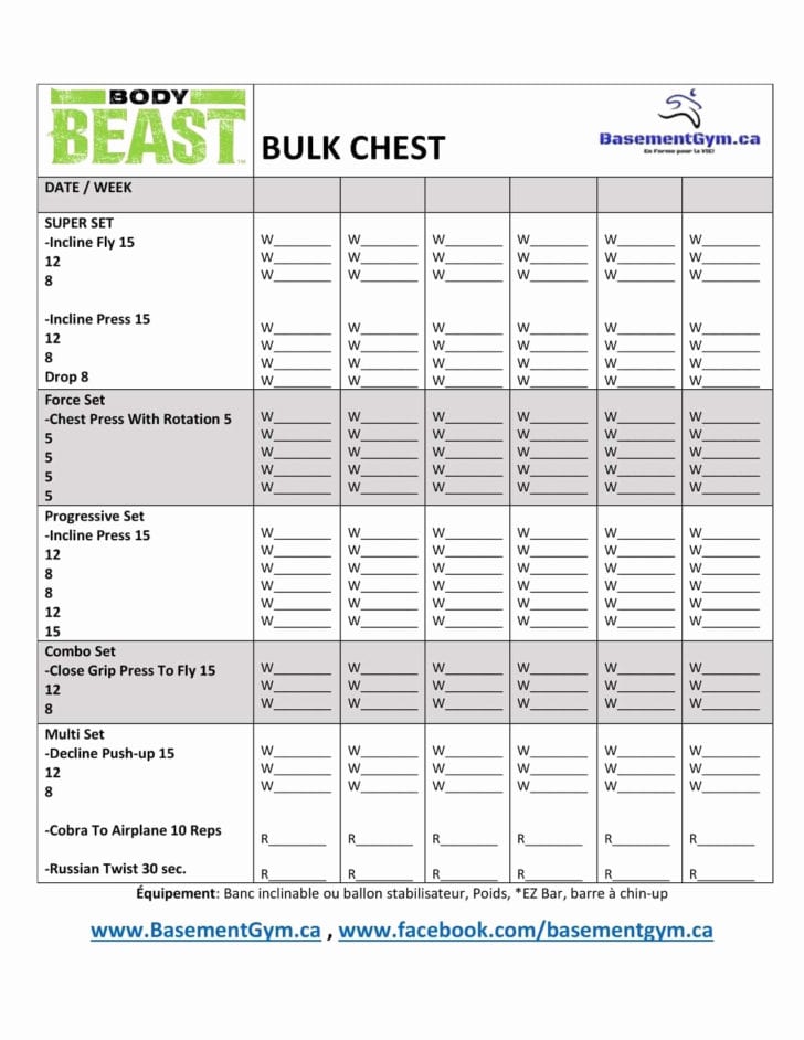 Body Beast Worksheets