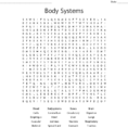 Body Systems Word Search  Word
