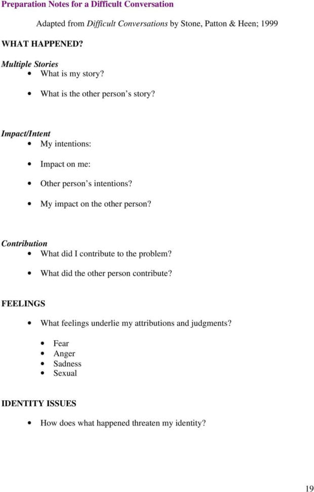 Book Notes For Difficult Conversations How To Discuss What