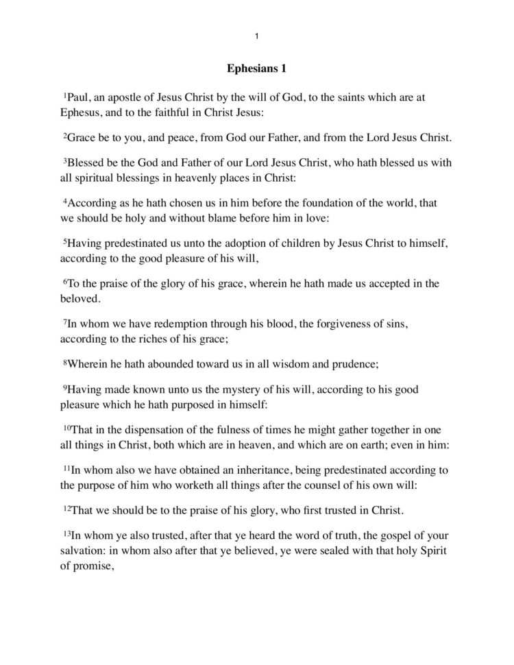 Book Of Ephesians Pdf  Free Bible Study Lessons
