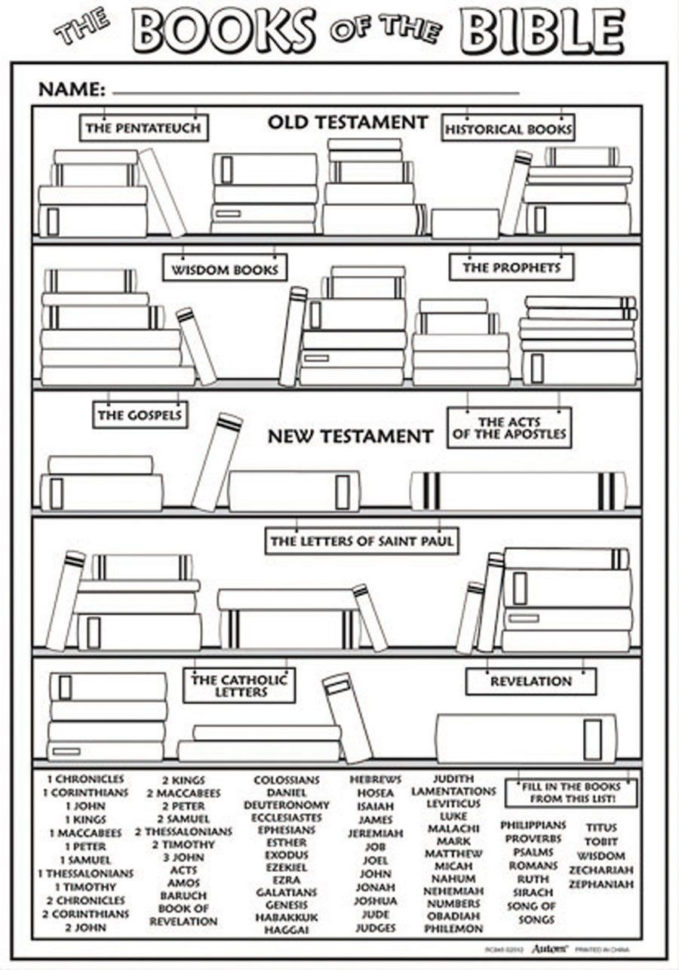 Books Of The Bible Worksheets