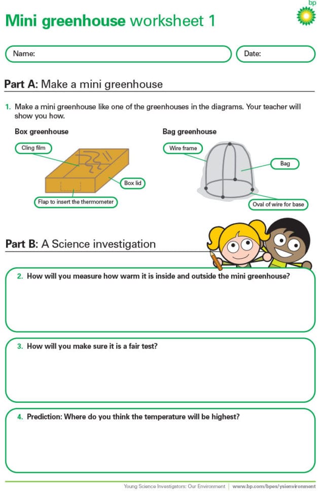 Bp Educational Service  Mini Greenhouse Experiment Activity