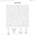 Breathtaking Properties Of Matter Word Search Printable