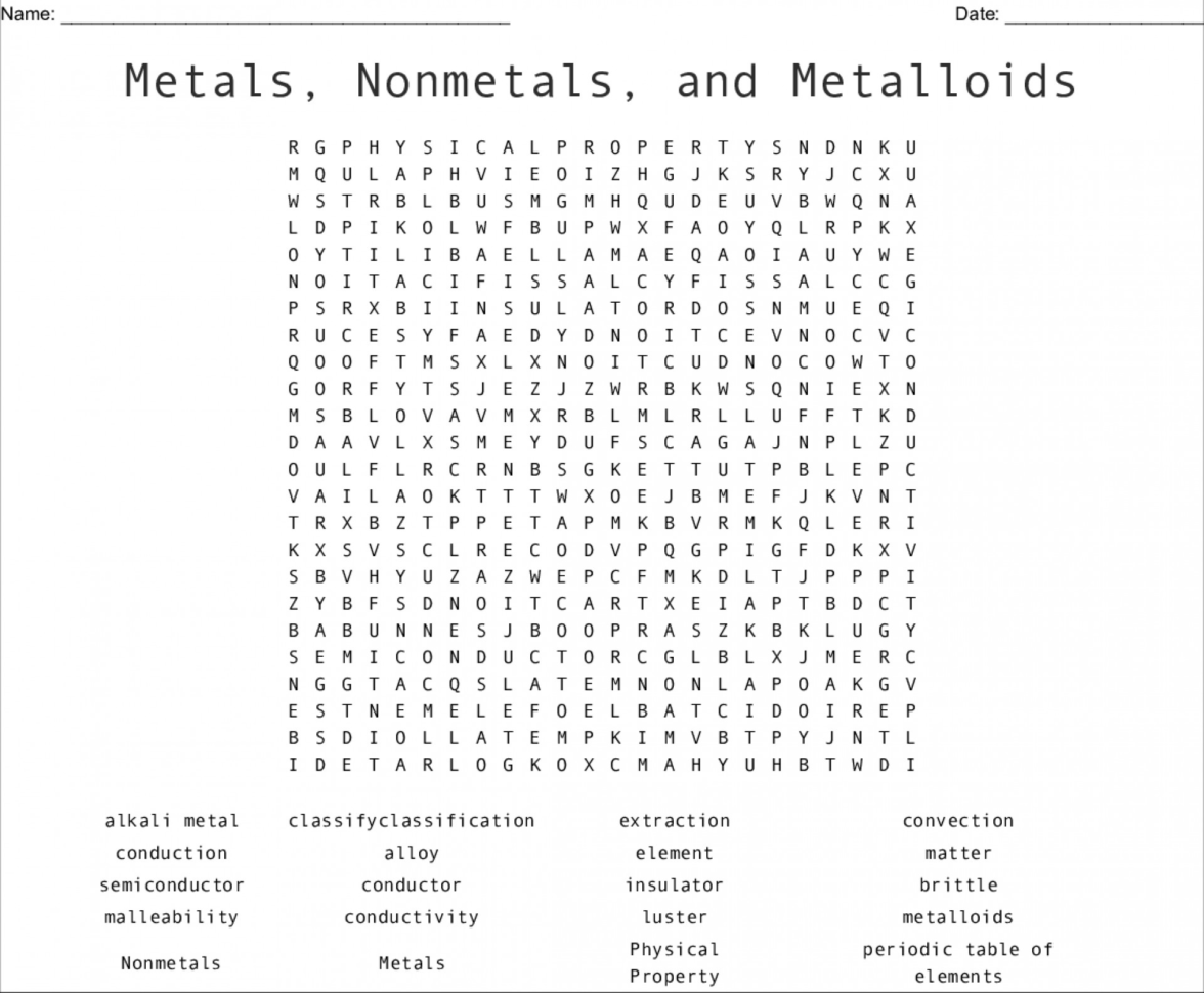 Breathtaking Properties Of Matter Word Search Printable
