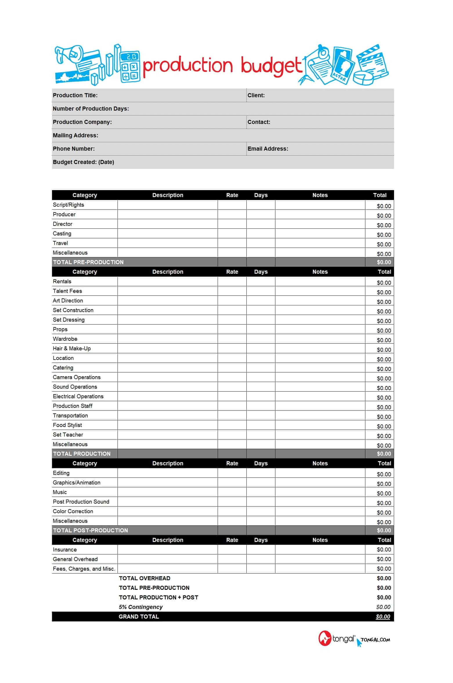 Budget Sheet Example Project Cost  Monthly Cash