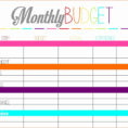 Budgeting For Dummies Worksheet