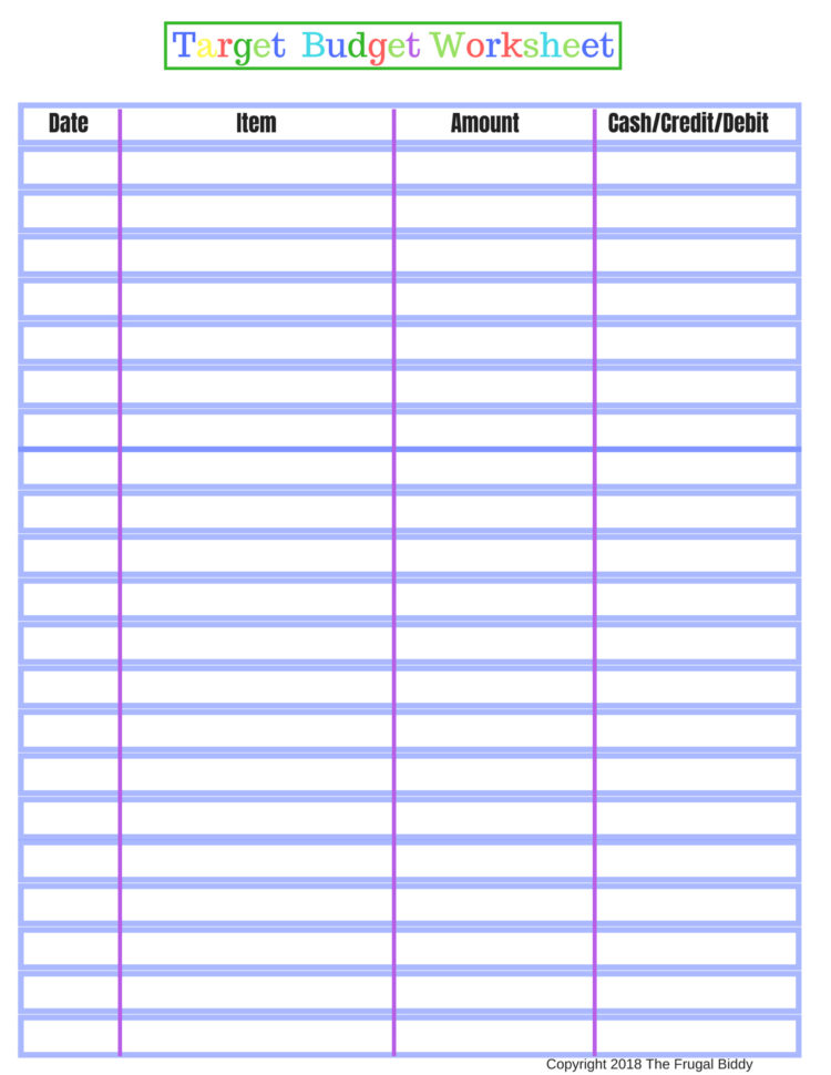 Budgeting Worksheets  The Frugal Biddy Budgeting Worksheets  The Frugal Biddy
