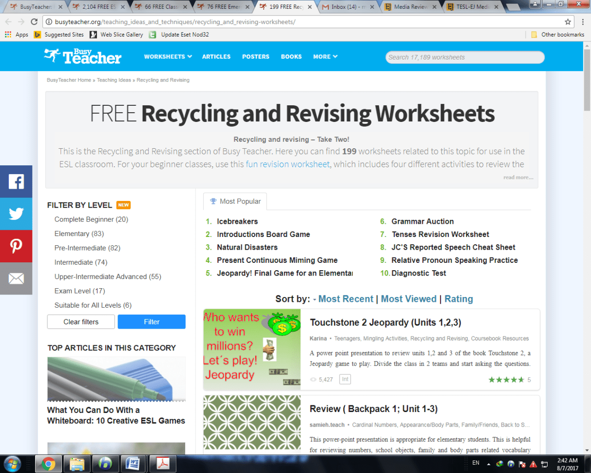 Busyteacher A Website Of Resources For English Teachers