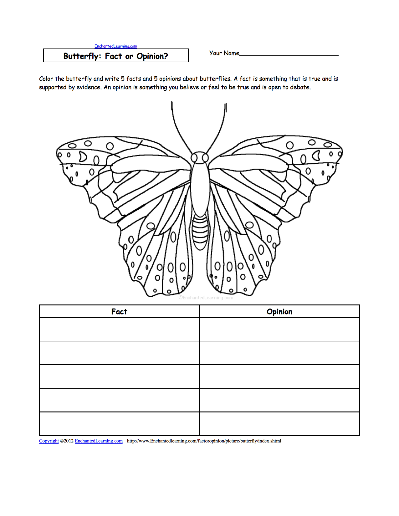 Butterfly Activities  Enchantedlearning