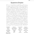 Byzantine Empire Word Search  Word