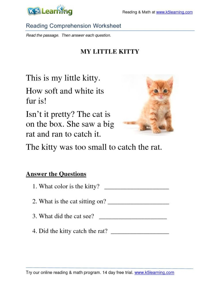 Calaméo  Reading Comprehension Worksheet Grade 1 Kitty Calaméo  Reading Comprehension Worksheet Grade 1 Kitty