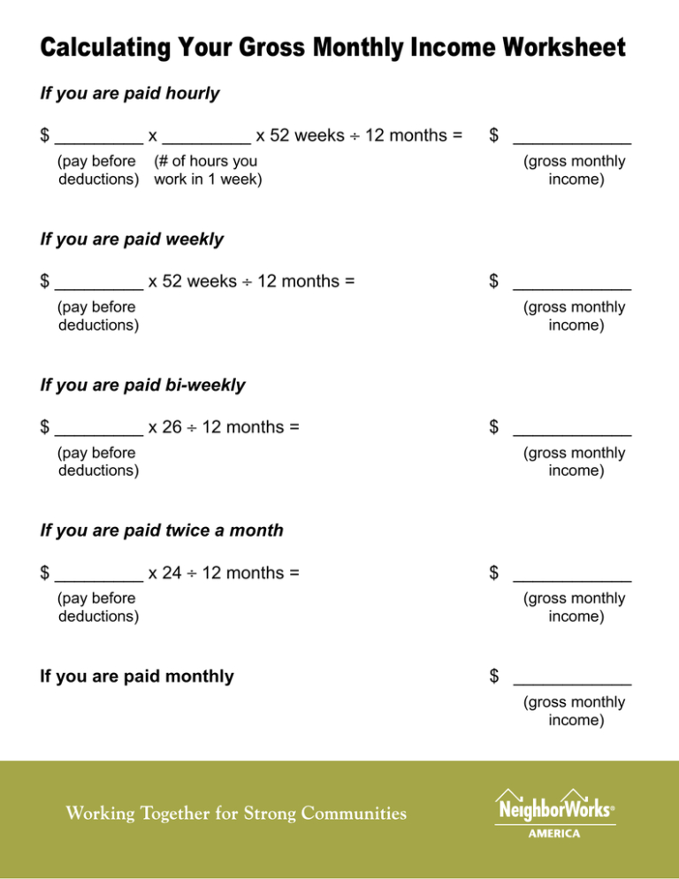 Calculating Your Paycheck Salary Worksheet 1 Answer Key Db excel