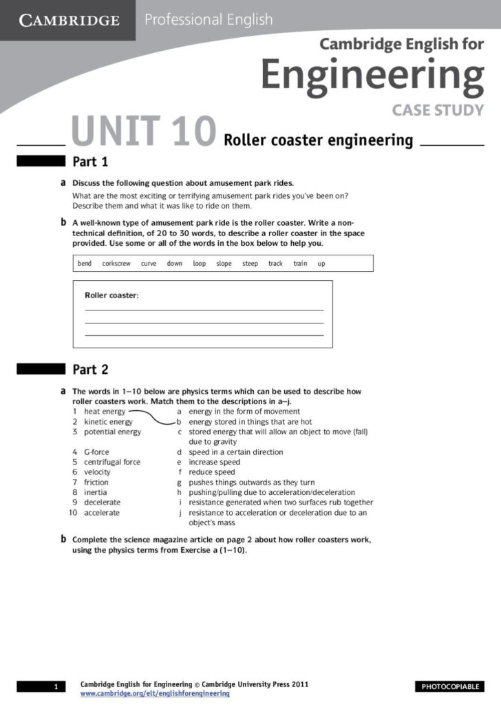 Roller Coaster Physics Worksheet Answers