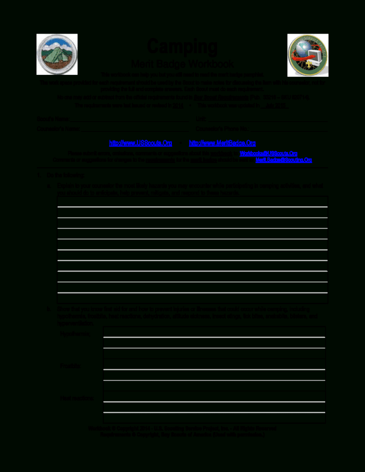 Camping Merit Badge  Simplebooklet