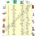 Can You Name The Baby Animals  Esl Worksheetrenei