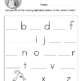 Can You Put The Alphabet In Order Free Printable Worksheet