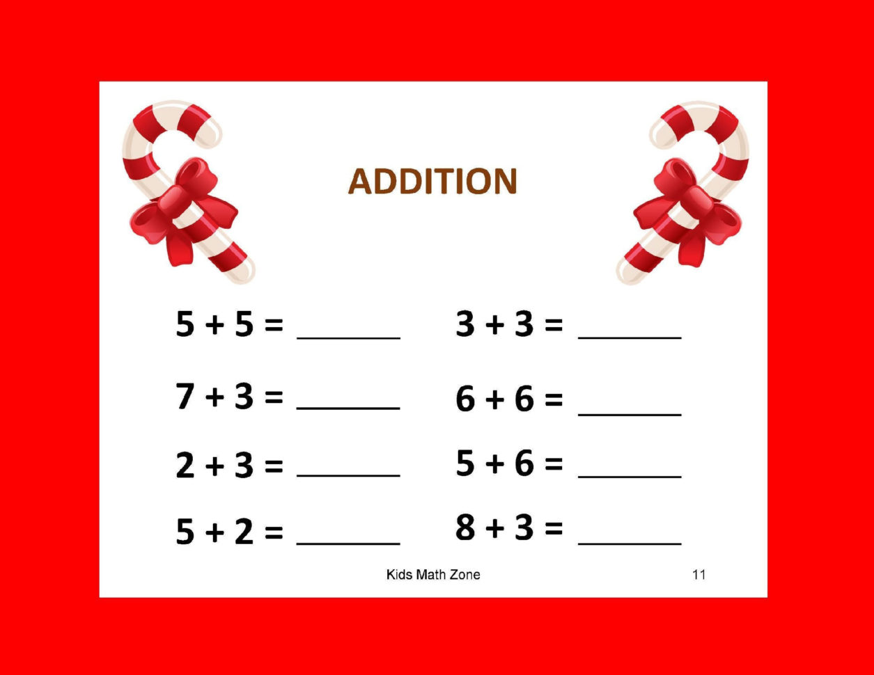 Candy Cane Addition B 12 Worksheets Pdf Preschool Kindergarten Year  12 Grade 12 Printable Worksheets Holiday Activitieschristmas Candy Cane Addition B 12 Worksheets Pdf Preschool Kindergarten Year  12 Grade 12 Printable Worksheets Holiday Activitieschristmas