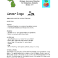 Career Bingo  Agriscience Education For Elementary